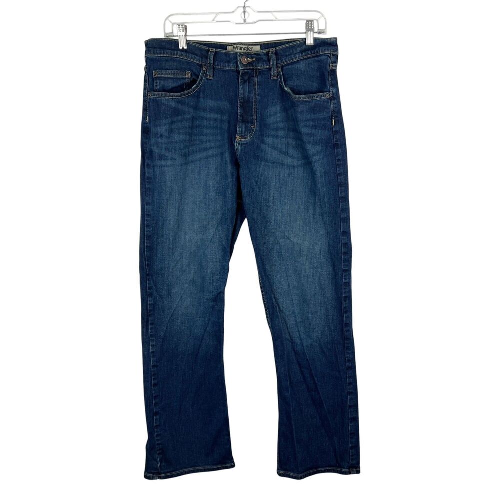 Wrangler Authentics Jeans Men 33 x 30 Blue Denim Straight Casual Bottoms